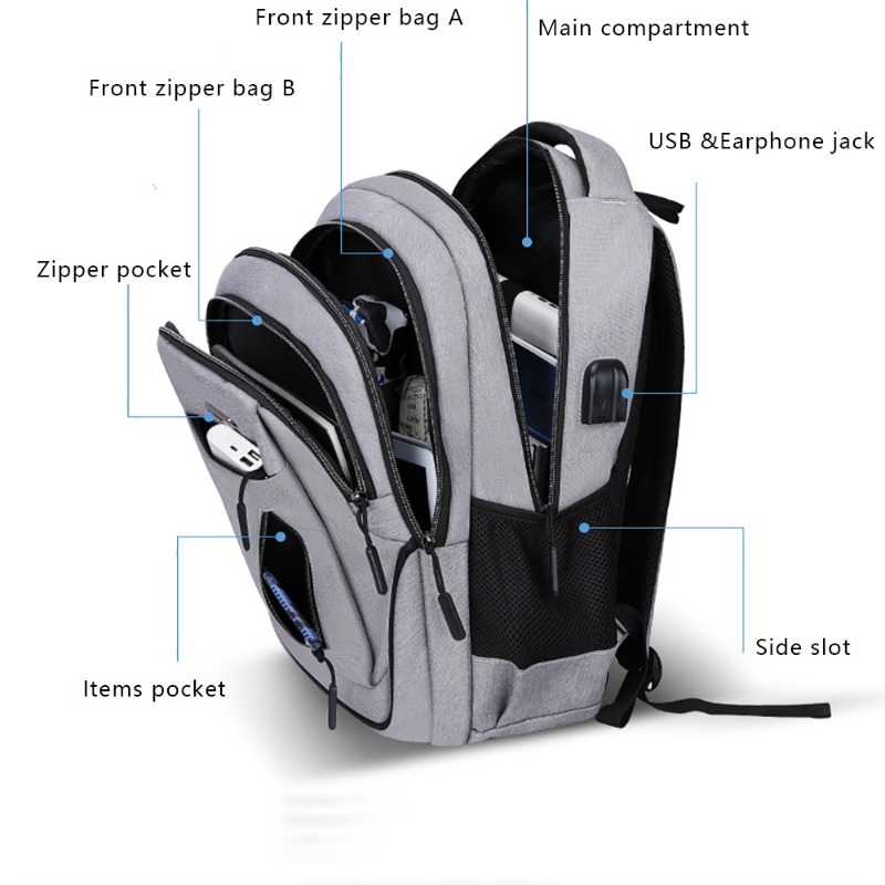 Вместительный рюкзак, мужские  – обзор и цена Laptop Backpack 15.6
